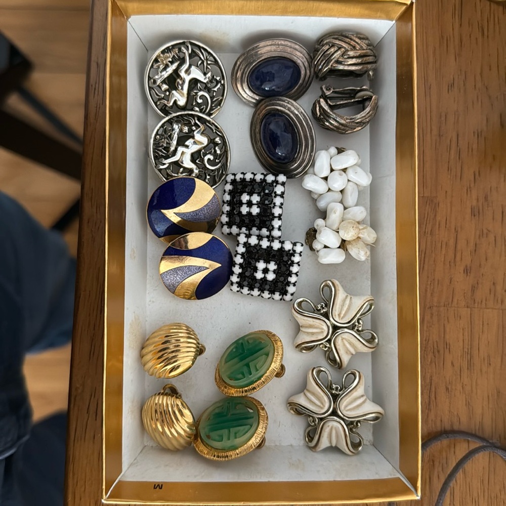 9 sets of clip on earings